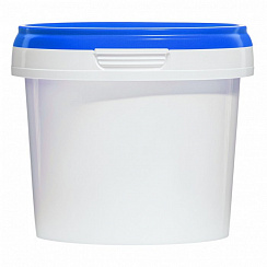 пластиковая банка jetb 365 (0,365 л) с синей крышкой