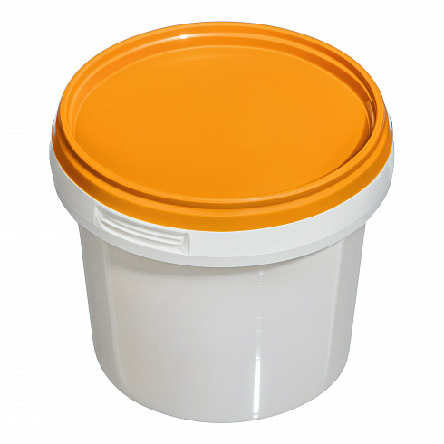 пластиковая банка jetb 365 (0,365 л) с оранжевой крышкой