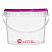 прозрачное ведро 2,3 л с фиолетовой крышкой