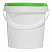 пластиковое ведро jetb 12 (1,2 л) с зеленой крышкой