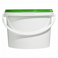 пластиковое ведро jet 30 (3 л) с зеленой крышкой