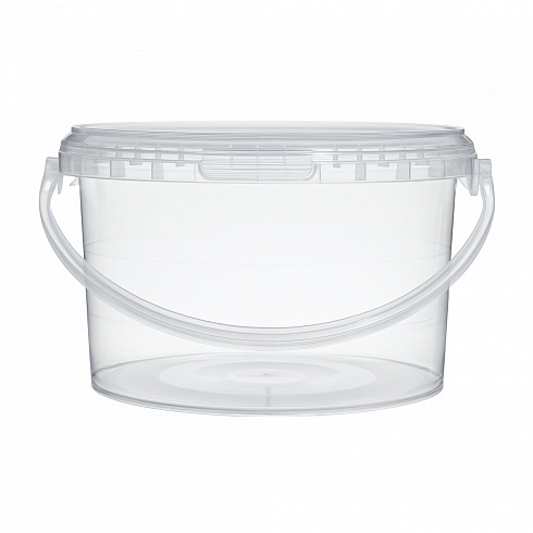 прозрачное ведро 2,6 л пластиковое