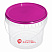 прозрачное ведро 2,3 л с фиолетовой крышкой