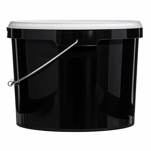 ведро техническое jet 110 (11,3 л) металл. ручка, белая крышка