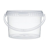 прозрачное ведро 3,0 л пластиковое
