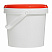 пластиковое ведро jetb 11 (1,1 л) с красной крышкой