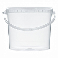 прозрачное ведро 5,7 л пластиковое