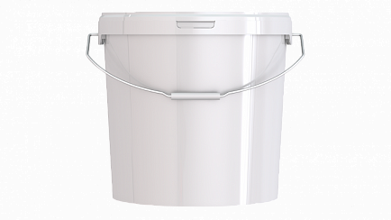 пластиковое ведро круглое jet 150 (15,9 л) с металлической ручкой