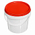 пластиковое ведро jetb 365 (0,365 л) с красной крышкой