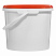 пластиковое ведро jet 56 (5,7 л) с красной крышкой