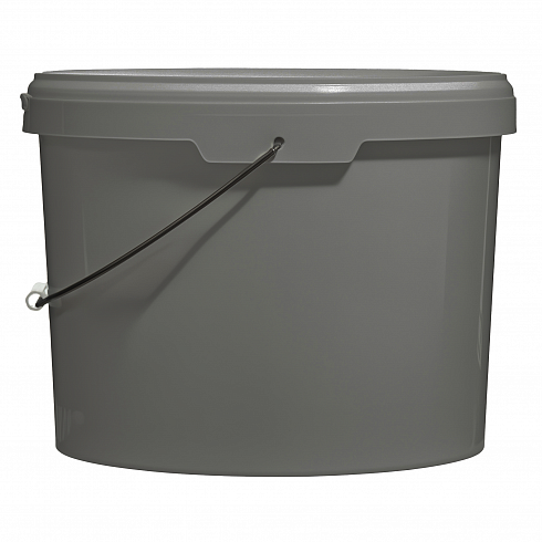 пластиковое ведро техническое jet 110 (11,3 л) серое, металл. ручка