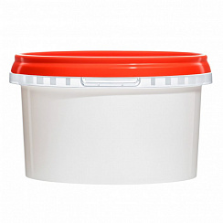 пластиковая банка jetb 478 (0.5 л) с красной крышкой