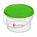 прозрачное ведро 2,6 л с зеленой крышкой