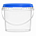 прозрачное ведро 0,365 л с синей крышкой