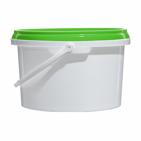 пластиковое ведро jet 25 (2,6 л) с зеленой крышкой