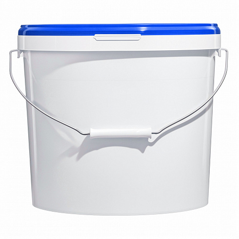 пластиковое ведро jet 150 (15,9 л) металл. ручка, синяя крышка