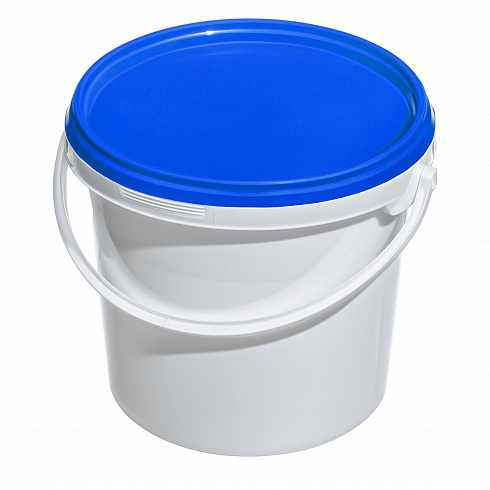 пластиковое ведро jet 38 (3,9 л) с синей крышкой