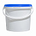пластиковое ведро jet 38 (3,9 л) с синей крышкой