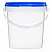 прозрачное ведро 0,85 л с синей крышкой