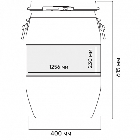 бочка пластиковая с крышкой 65 литров пищевая