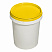 пластиковая банка (стакан) jetb 520 (0,520 л) с желтой крышкой