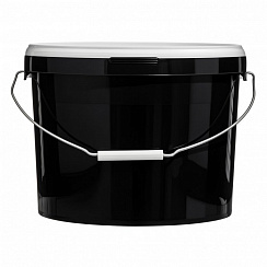 ведро техническое jet 110 (11,3 л) металл. ручка, белая крышка