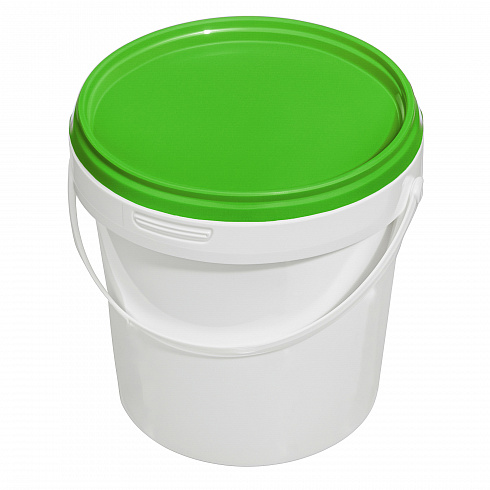 пластиковое ведро jetb 12 (1,2 л) с зеленой крышкой