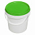 пластиковое ведро jetb 12 (1,2 л) с зеленой крышкой