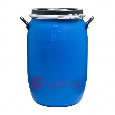 пластиковая бочка 65 литров с ручками