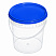 прозрачное ведро 0,85 л с синей крышкой