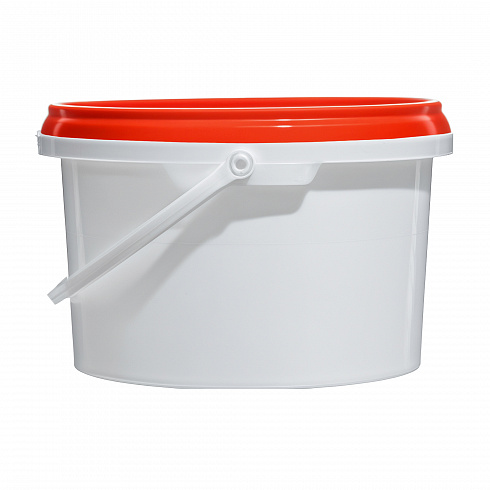 пластиковое ведро jet 25 (2,6 л) с красной крышкой