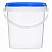 прозрачное ведро 1,1 л пластиковое с синей крышкой