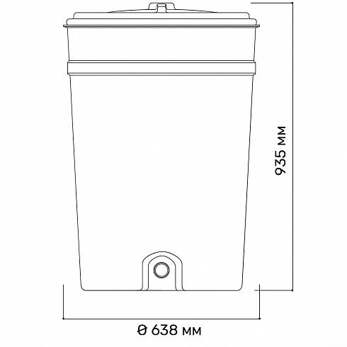 бочка (бак) 205 л полиэтиленовая