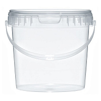 прозрачное ведро 0,86 л пластиковое