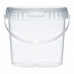 прозрачное ведро 0,86 л пластиковое