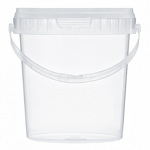 прозрачное ведро 0,85 л пластиковое