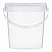 прозрачное ведро 0,85 л пластиковое