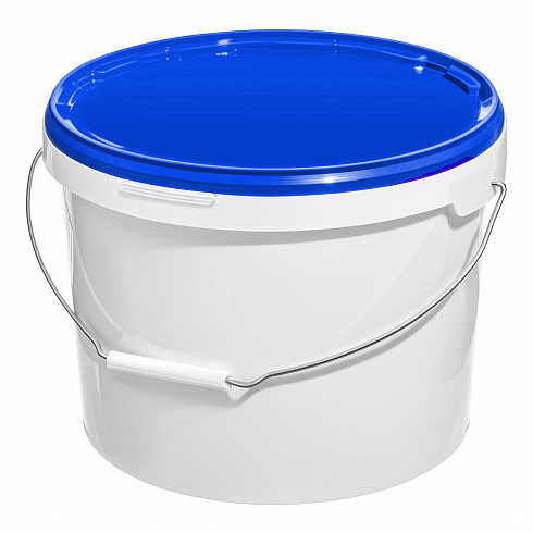 пластиковое ведро jet 110 (11,3 л) металл. ручка, синяя крышка