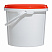 пластиковое ведро jet 38 (3,9 л) с красной крышкой