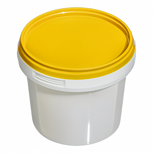 пластиковая банка jetb 365 (0,365 л) с желтой крышкой