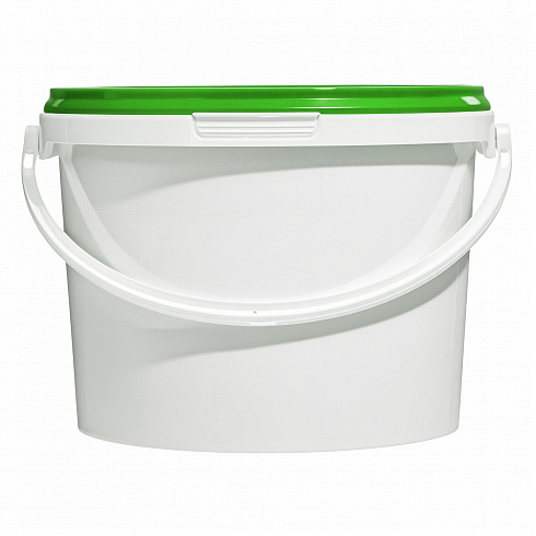 пластиковое ведро jet 23 (2,3 л) с зеленой крышкой
