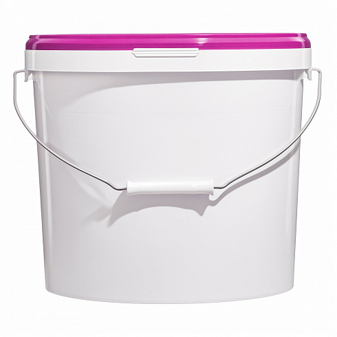 пластиковое ведро jet 150 (15,9 л) металл. ручка, фиолетовая крышка